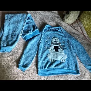 Fuzzy Polar Bear Pajama Set